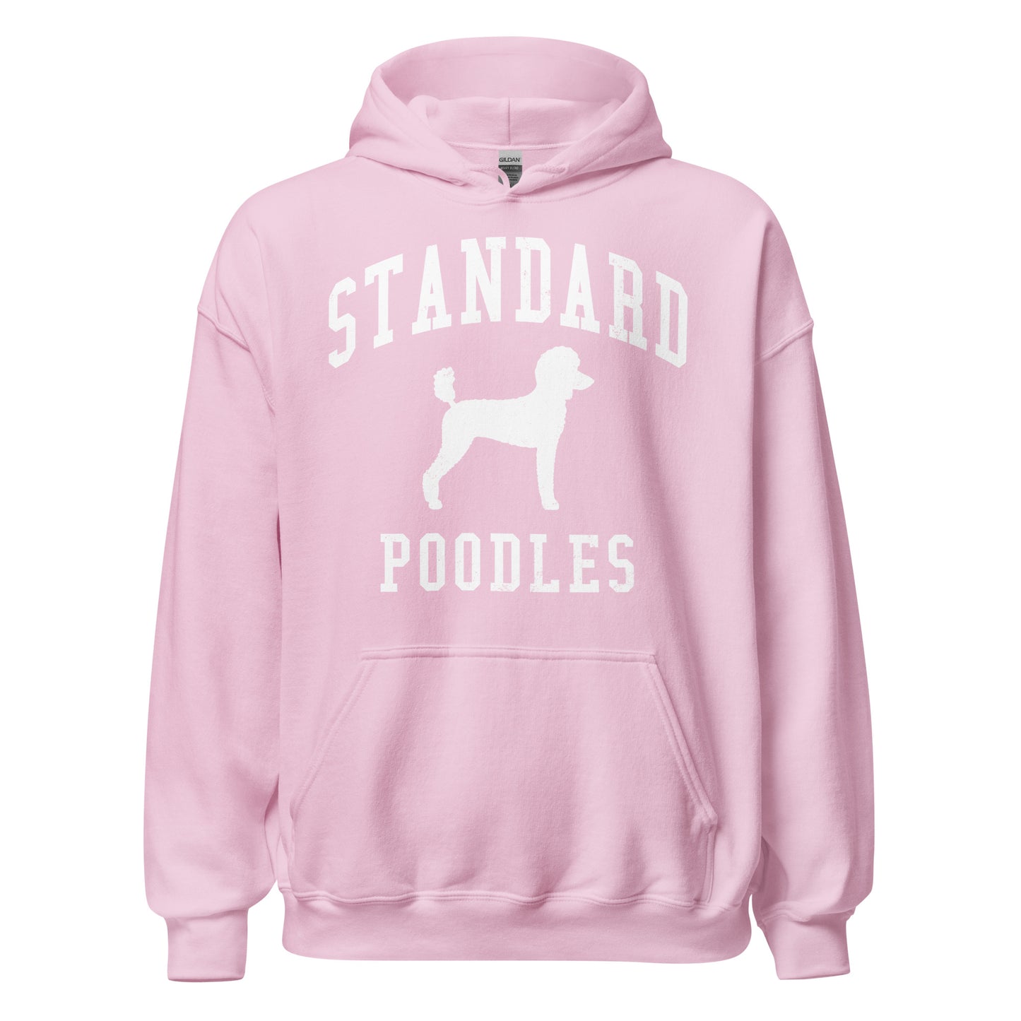 Standard Poodles Collegiate Hoodie, with Distressed Print