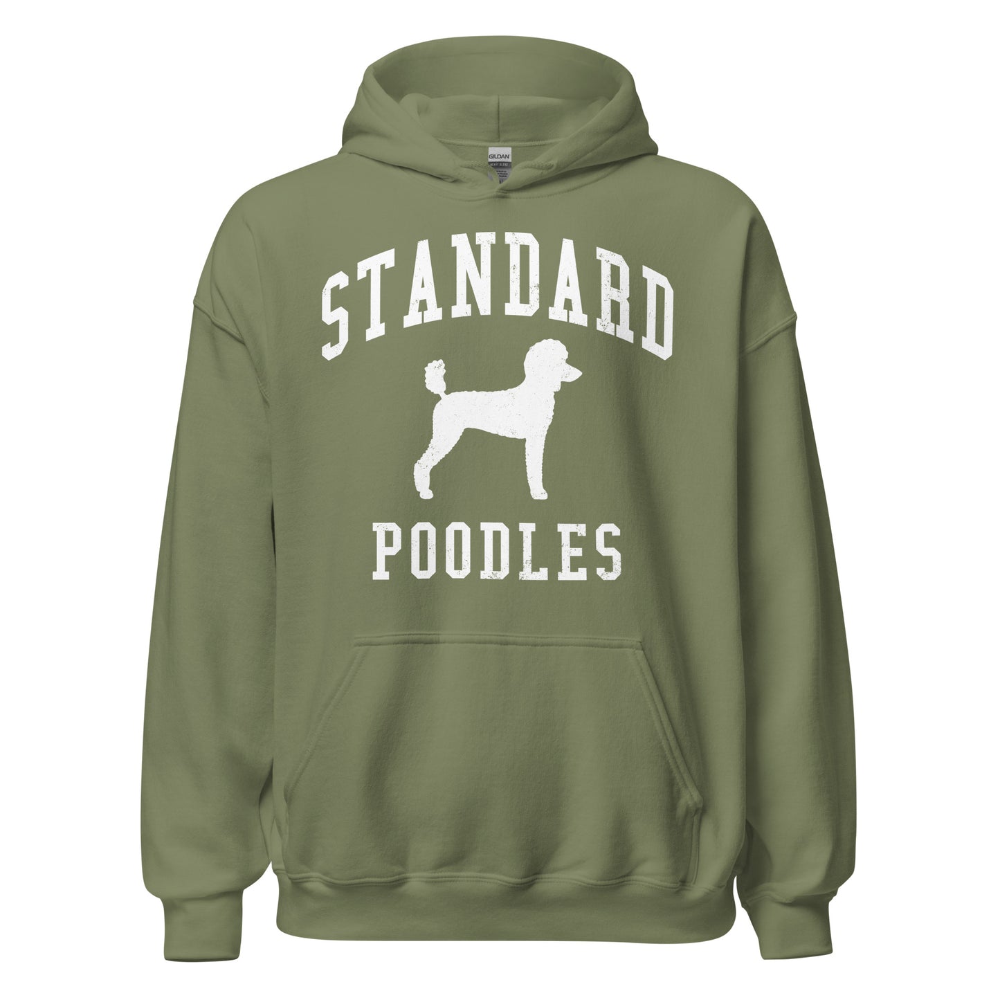 Standard Poodles Collegiate Hoodie, with Distressed Print