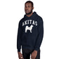 Akitas Collegiate Hoodie, with Distressed Print