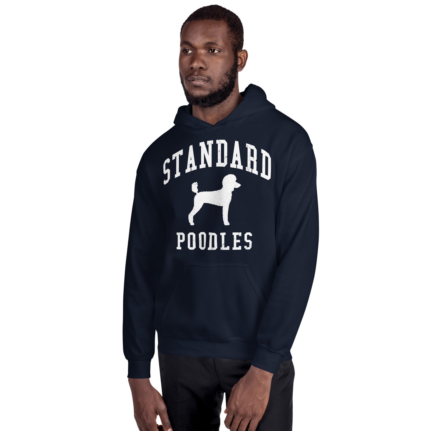 Standard Poodles Collegiate Hoodie, with Distressed Print