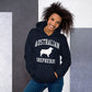 Australian Shepherds Collegiate Hoodie, with Distressed Print