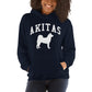 Akitas Collegiate Hoodie, with Distressed Print