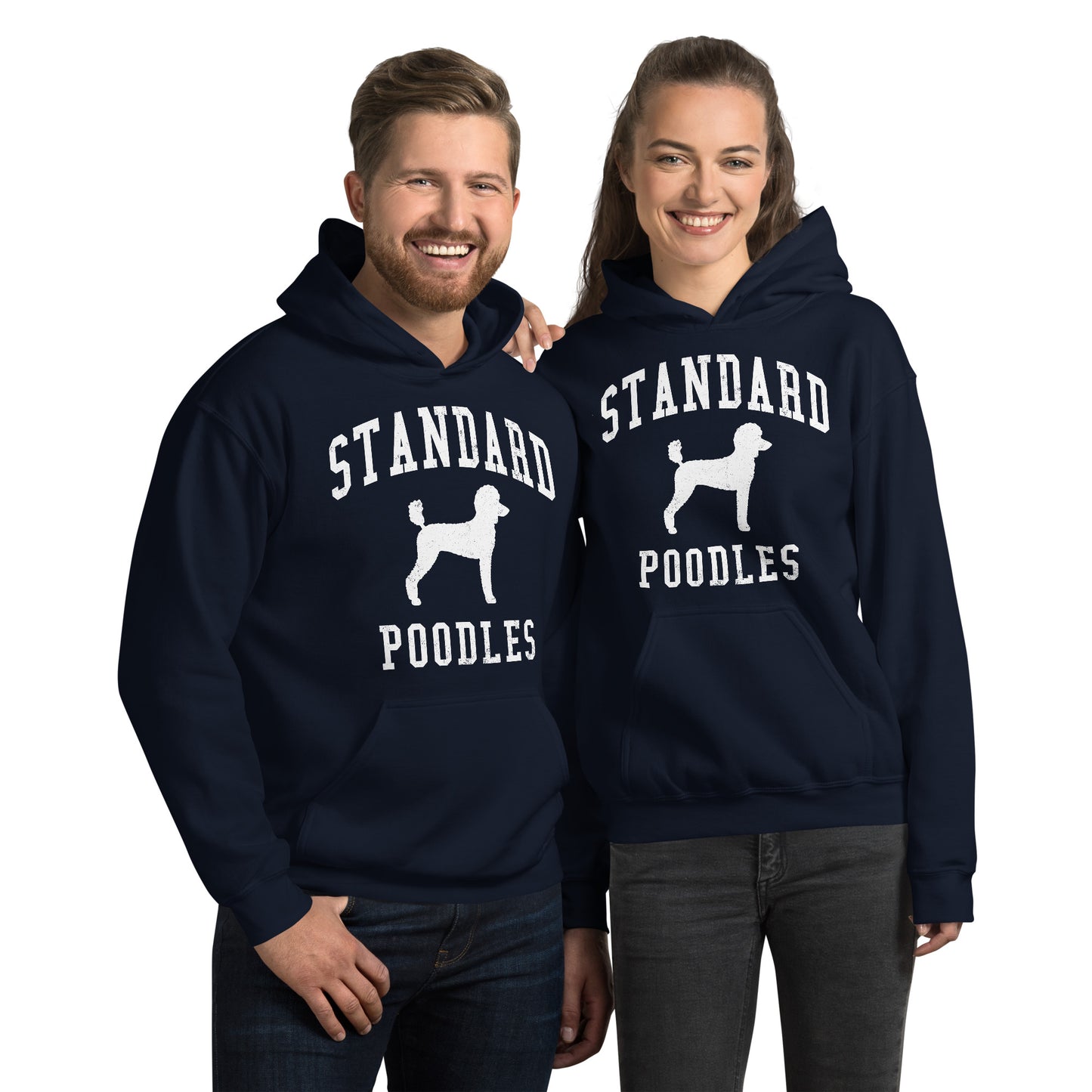 Standard Poodles Collegiate Hoodie, with Distressed Print