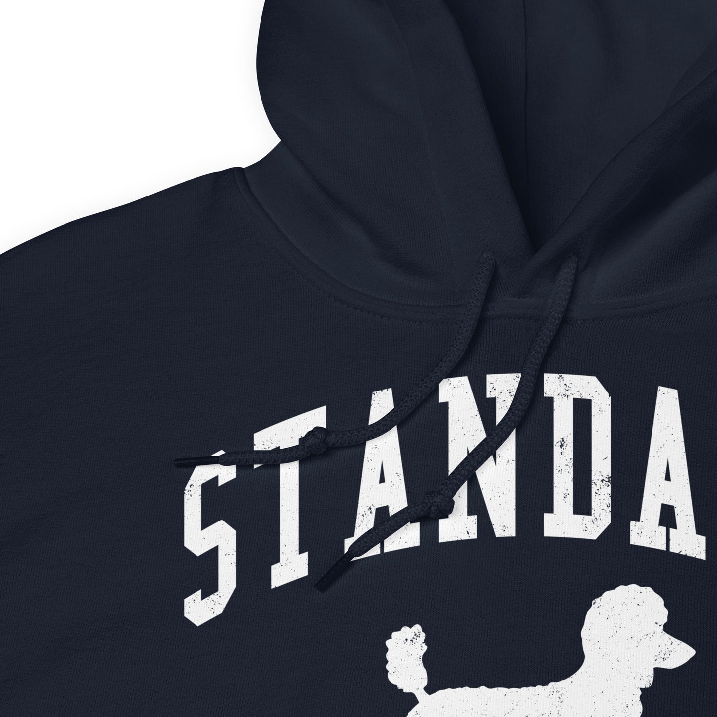 Standard Poodles Collegiate Hoodie, with Distressed Print