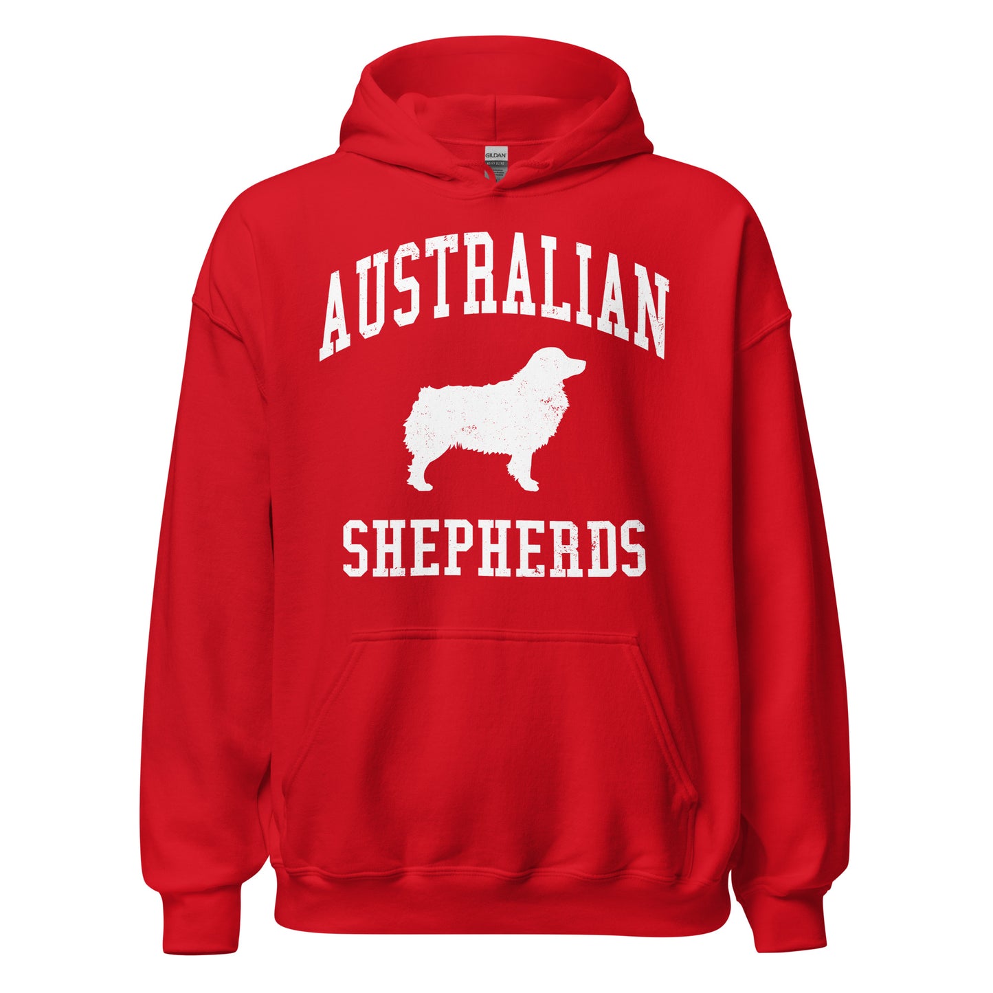 Australian Shepherds Collegiate Hoodie, with Distressed Print