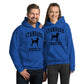 Standard Poodles Collegiate Hoodie, Blue with Black Distressed Print