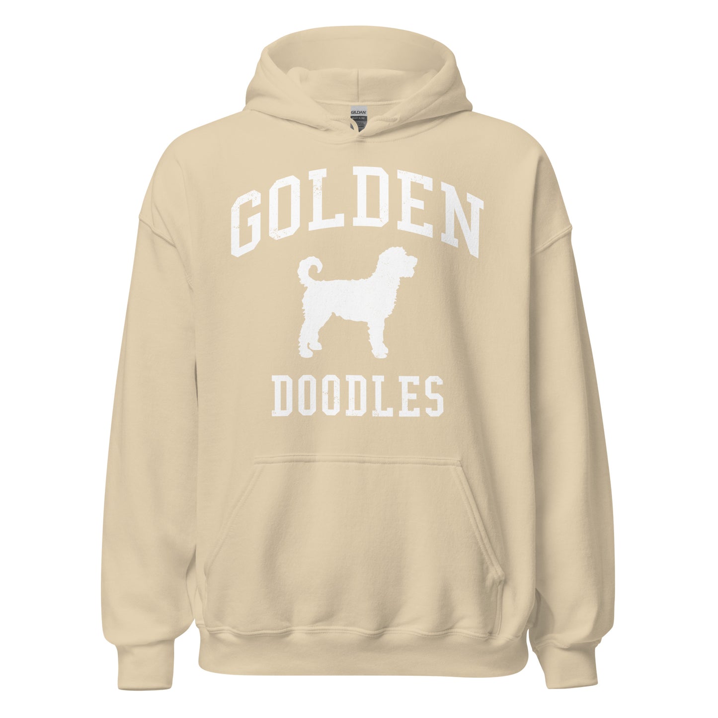 Golden Doodles Collegiate Hoodie, with Distressed Print