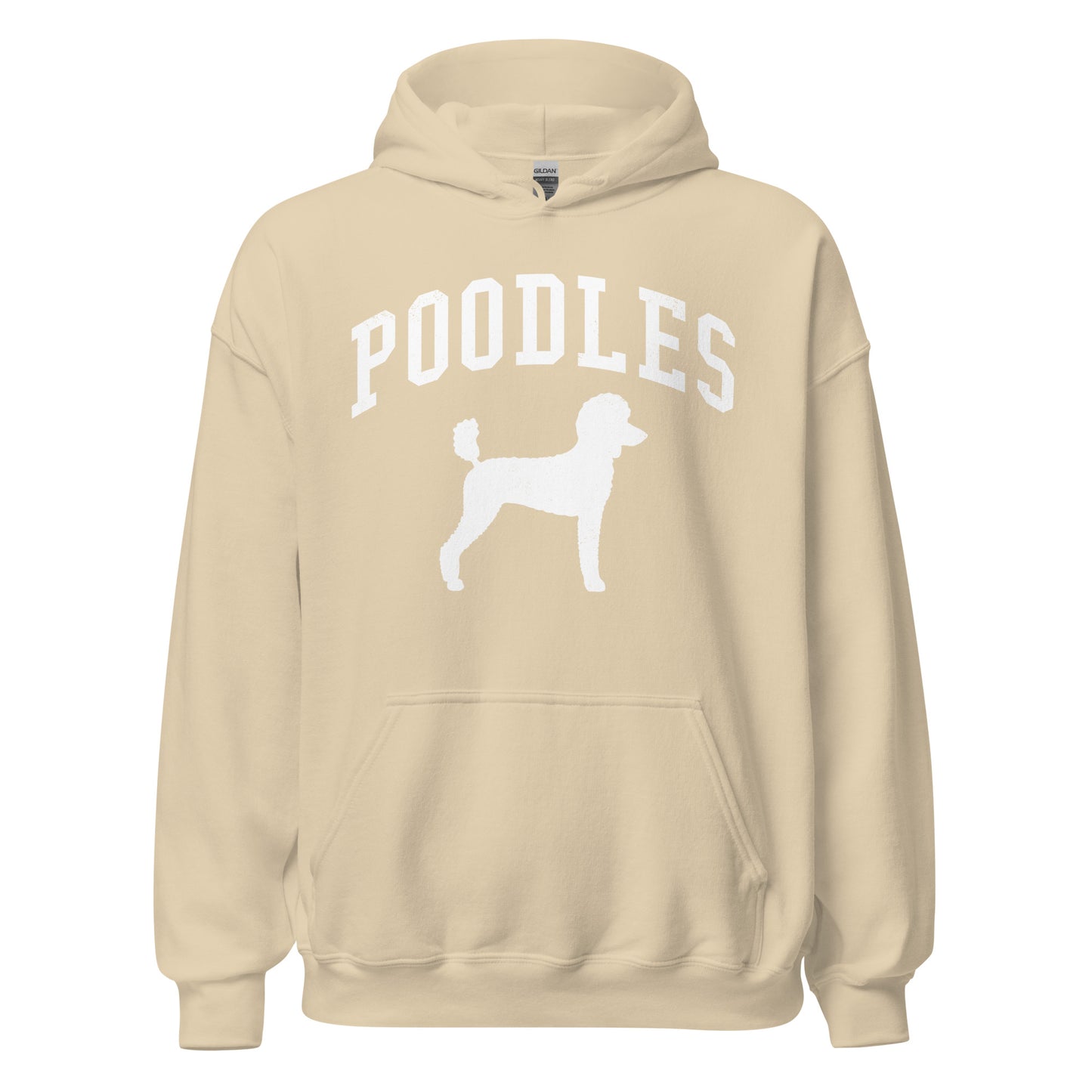 Poodles Collegiate Hoodie, with Distressed Print