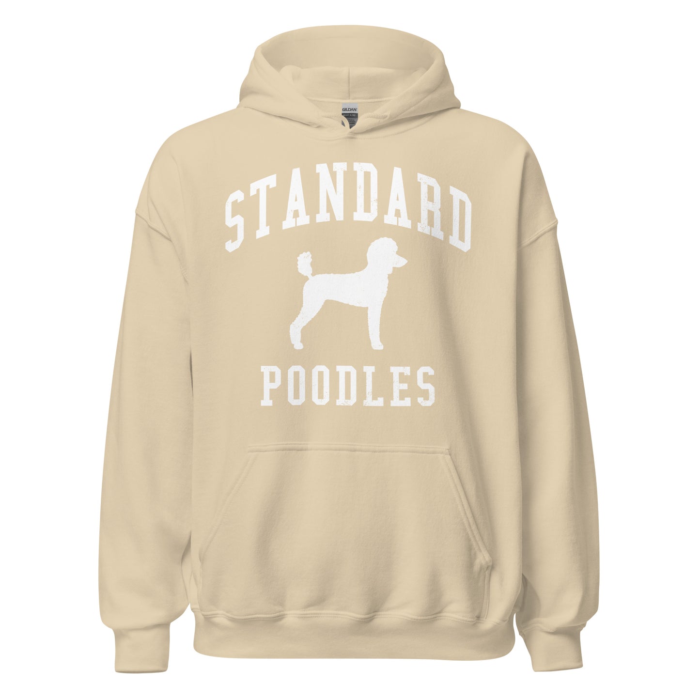 Standard Poodles Collegiate Hoodie, with Distressed Print