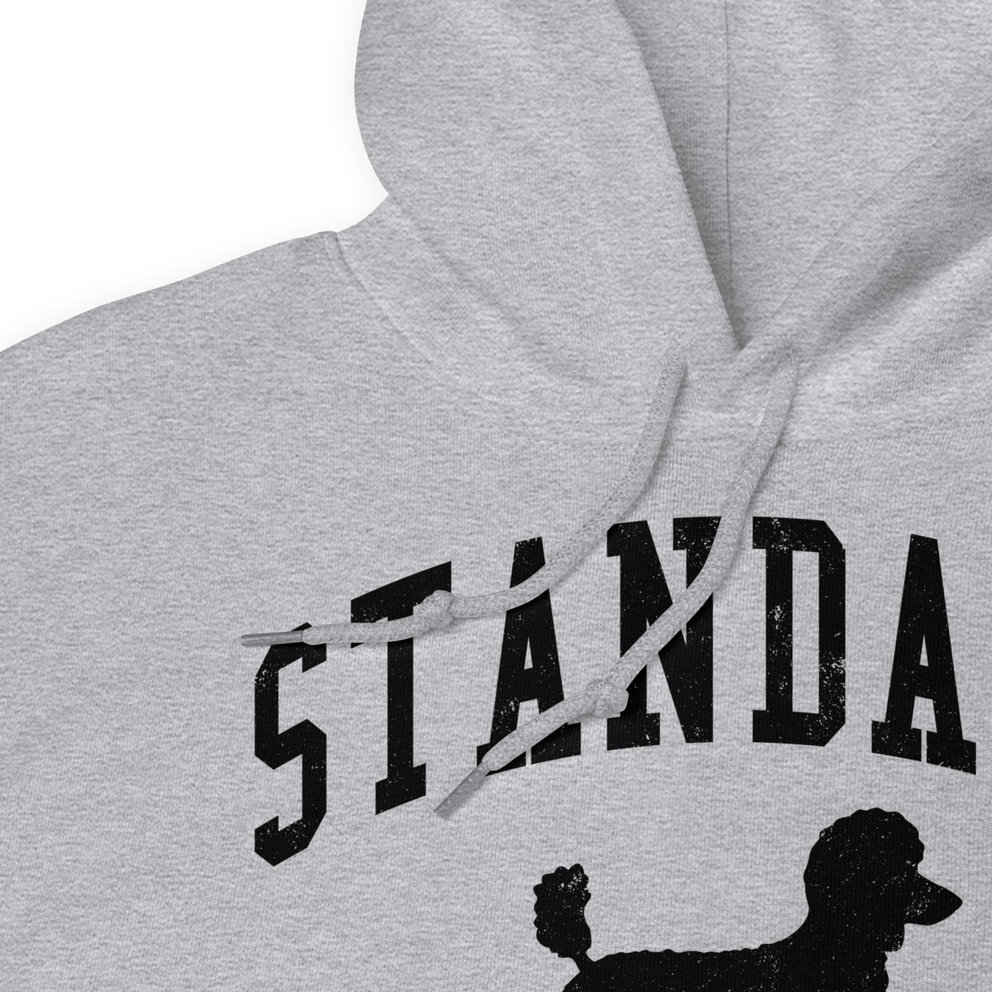 Standard Poodles Collegiate Hoodie, with Black Distressed Print