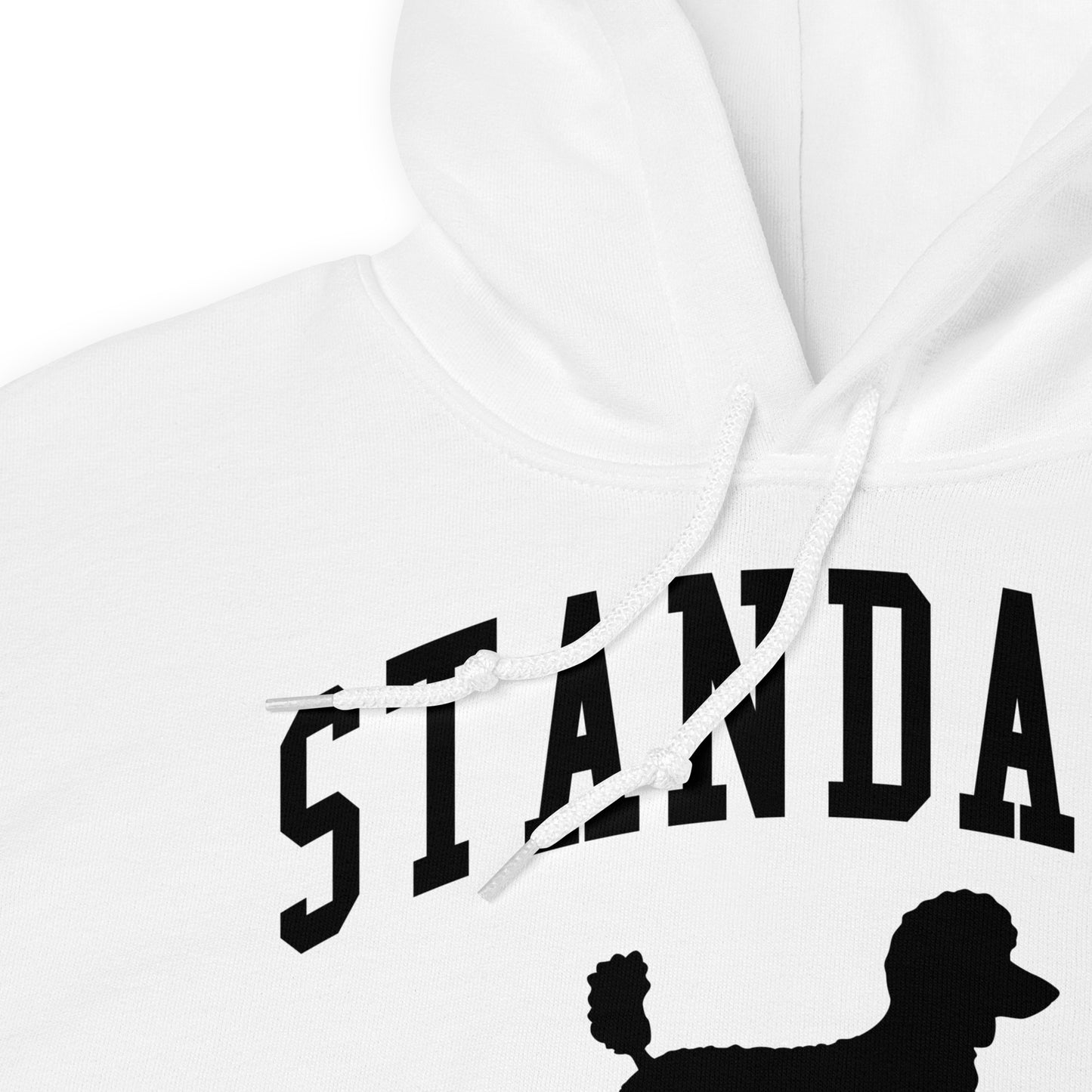 Standard Poodles Collegiate Hoodie, with Solid Black Print