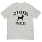 Standard Poodles, Collegiate Unisex Short Sleeve Tee, Black Distressed Print