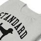 Standard Poodles, Collegiate Unisex Short Sleeve Tee, Black Distressed Print