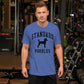 Standard Poodles, Collegiate Unisex Short Sleeve Tee, Blue with Black Distressed Print