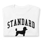 Standard Poodles, Collegiate Unisex Short Sleeve Tee, Black Distressed Print