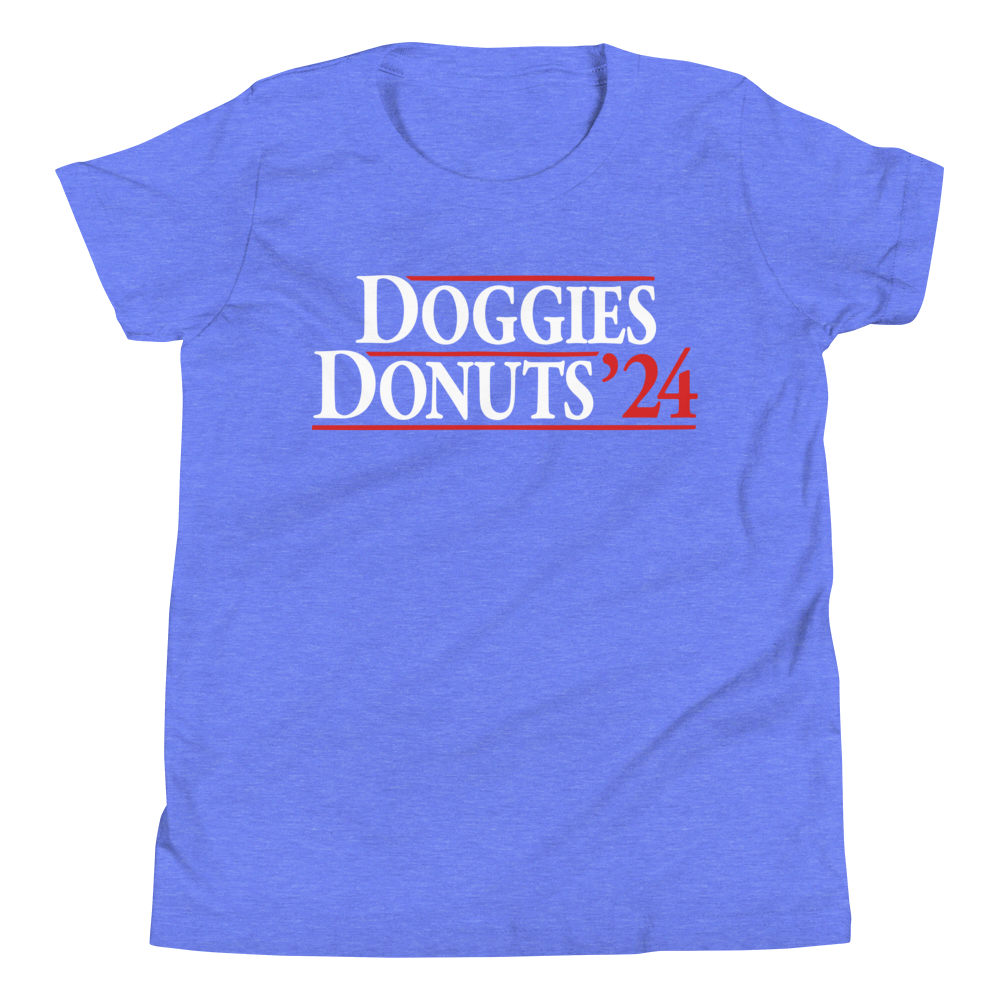 Doggies and Donuts 2024, Blue Youth Short Sleeve Tee