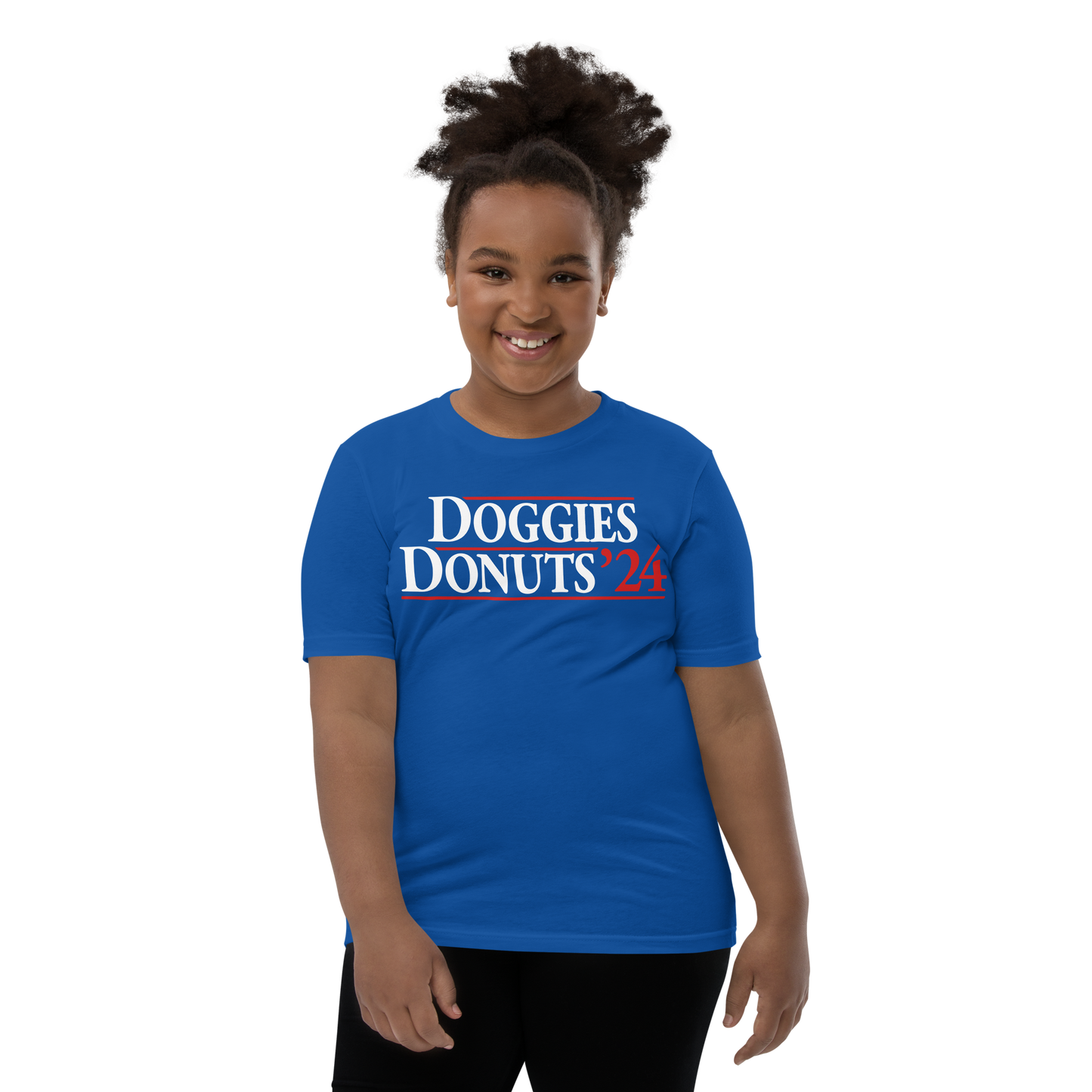 Doggies and Donuts 2024, Blue Youth Short Sleeve Tee