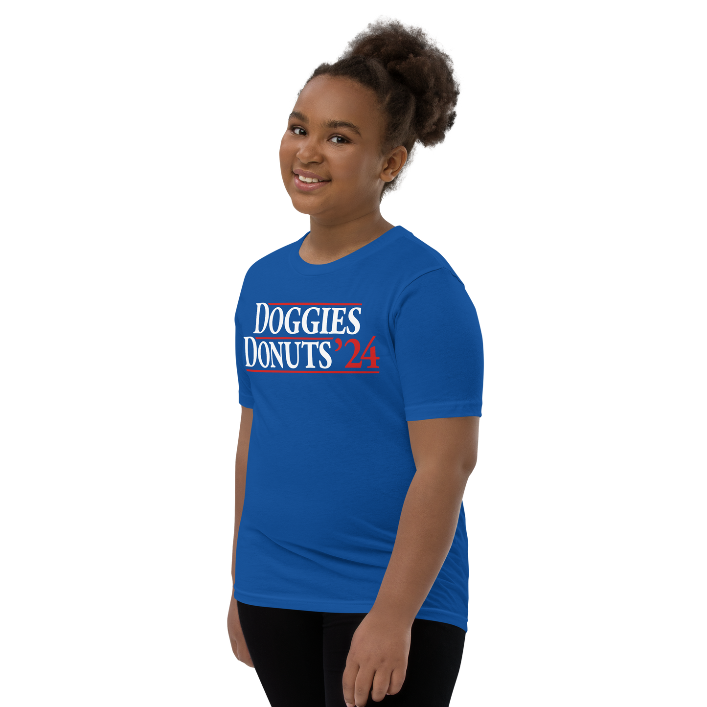 Doggies and Donuts 2024, Blue Youth Short Sleeve Tee