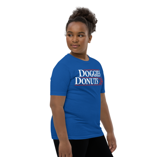 Doggies and Donuts 2024, Blue Youth Short Sleeve Tee