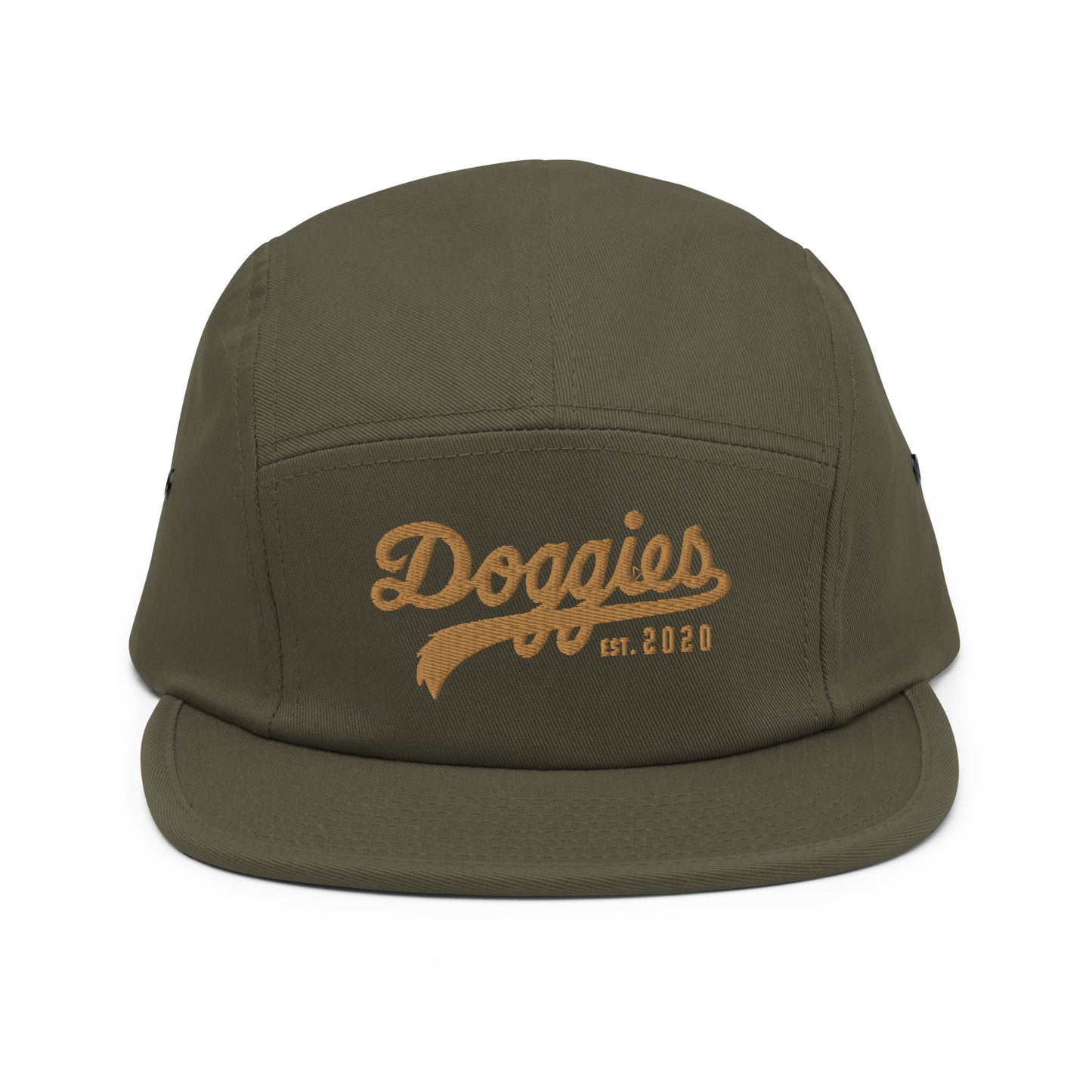 Doggies Est. 2020 Yupoong Five Panel Cap, Embroidered Print