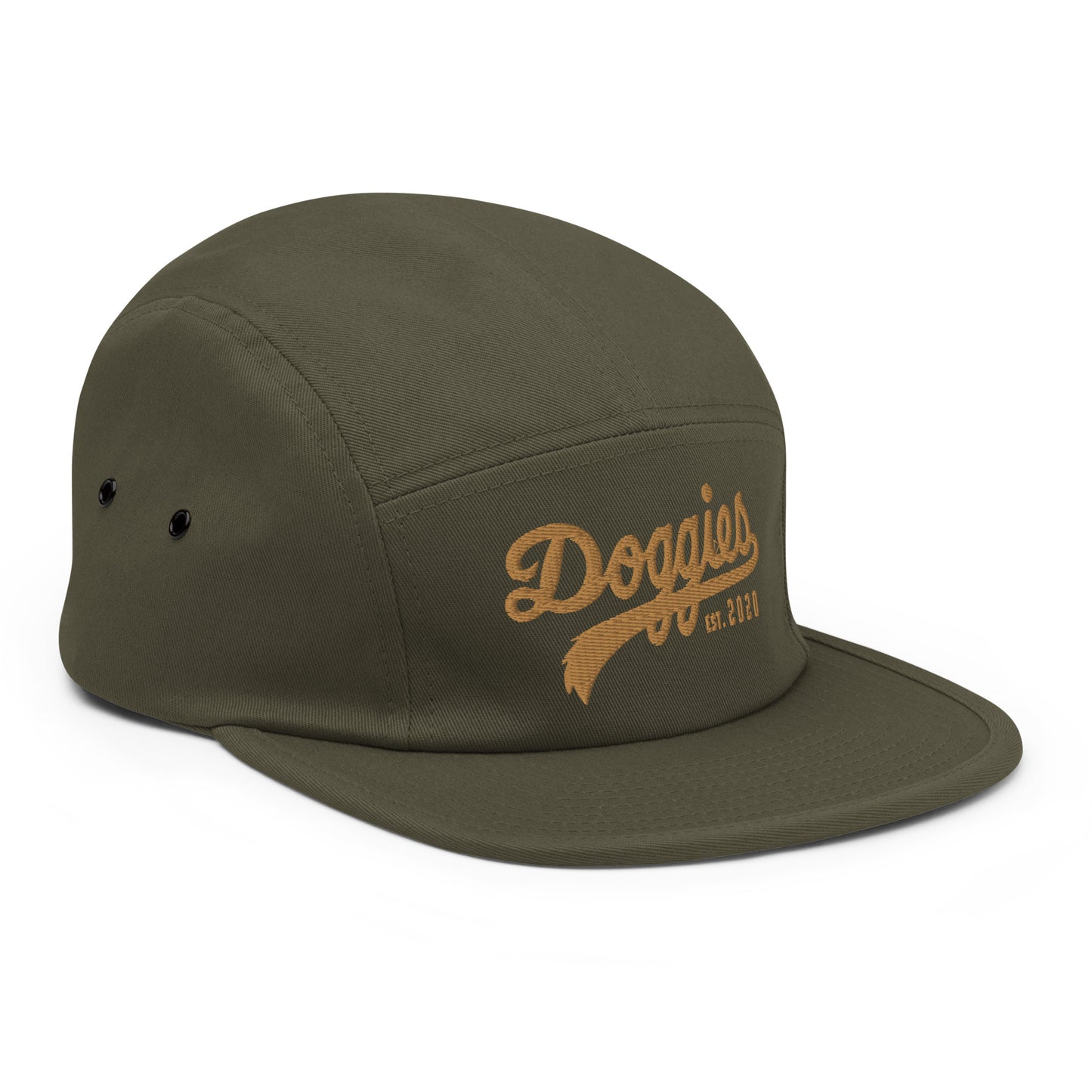 Doggies Est. 2020 Yupoong Five Panel Cap, Embroidered Print