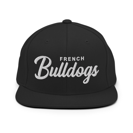 French Bulldogs Retro Snapback, Embroidered Print