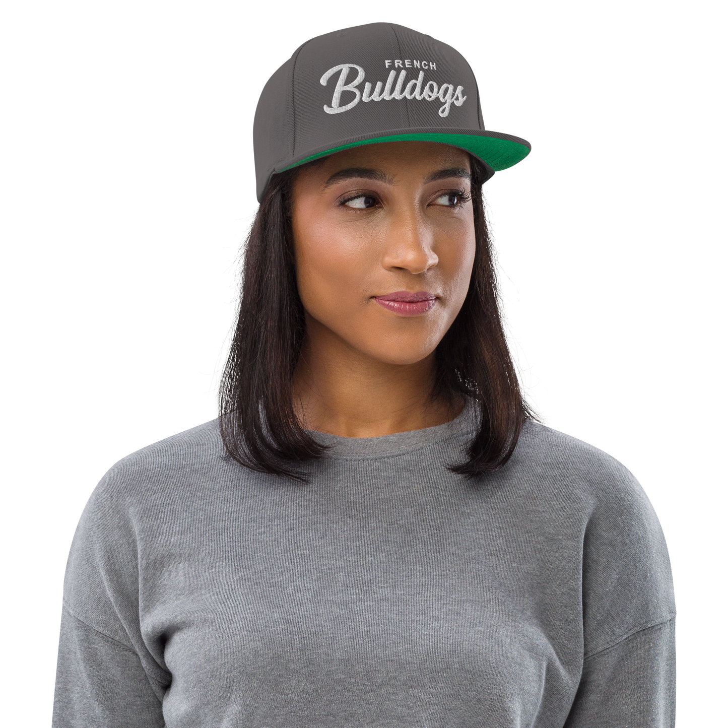 French Bulldogs Retro Snapback, Embroidered Print