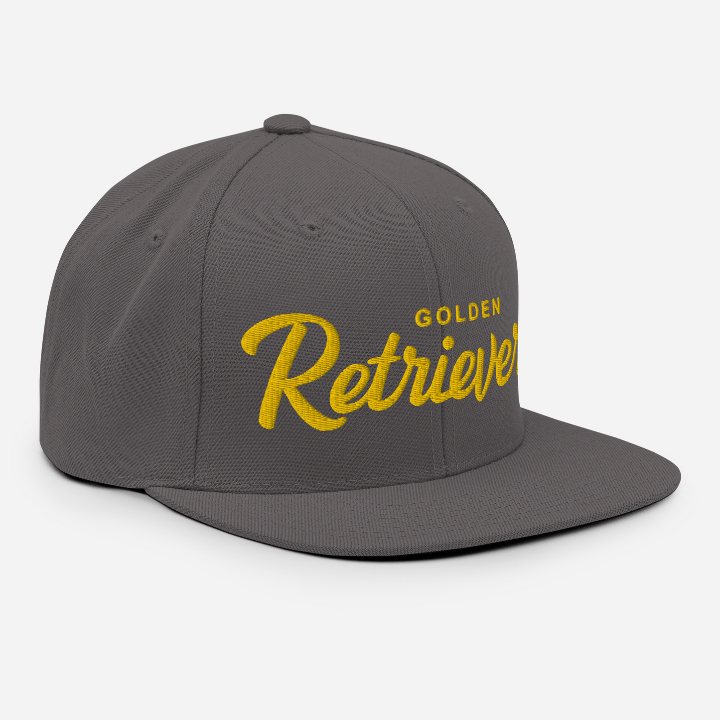 Golden Retrievers Retro Snapback, Embroidered Print