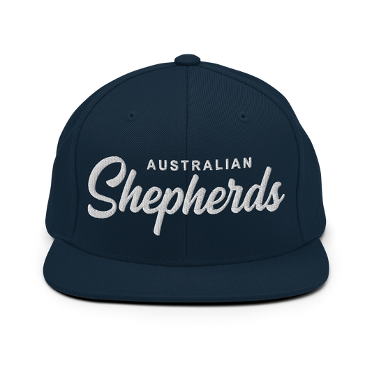 Australian Shepherds Retro Snapback, Embroidered Print