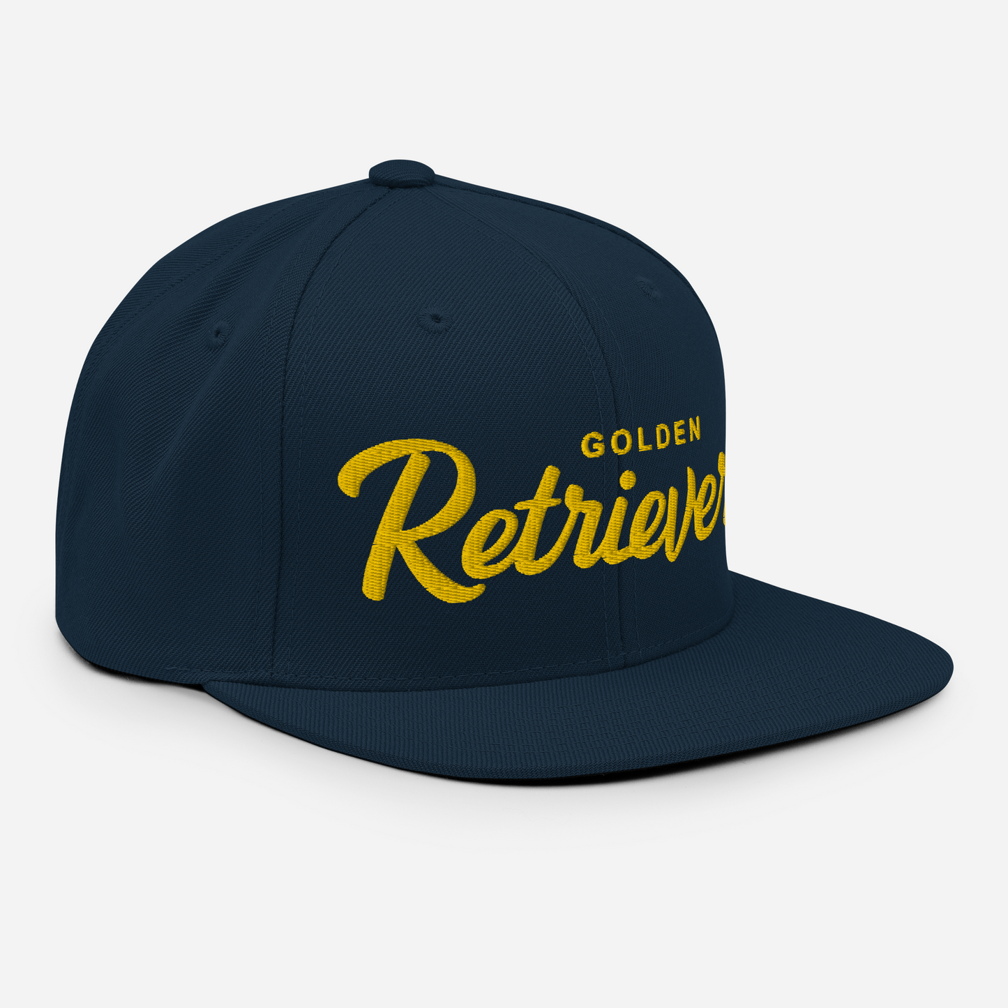 Golden Retrievers Retro Snapback, Embroidered Print