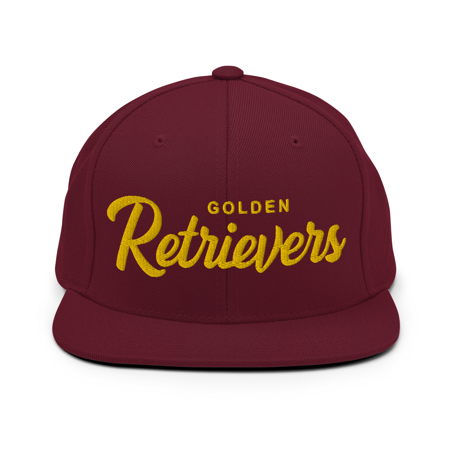 Golden Retrievers Retro Snapback, Embroidered Print