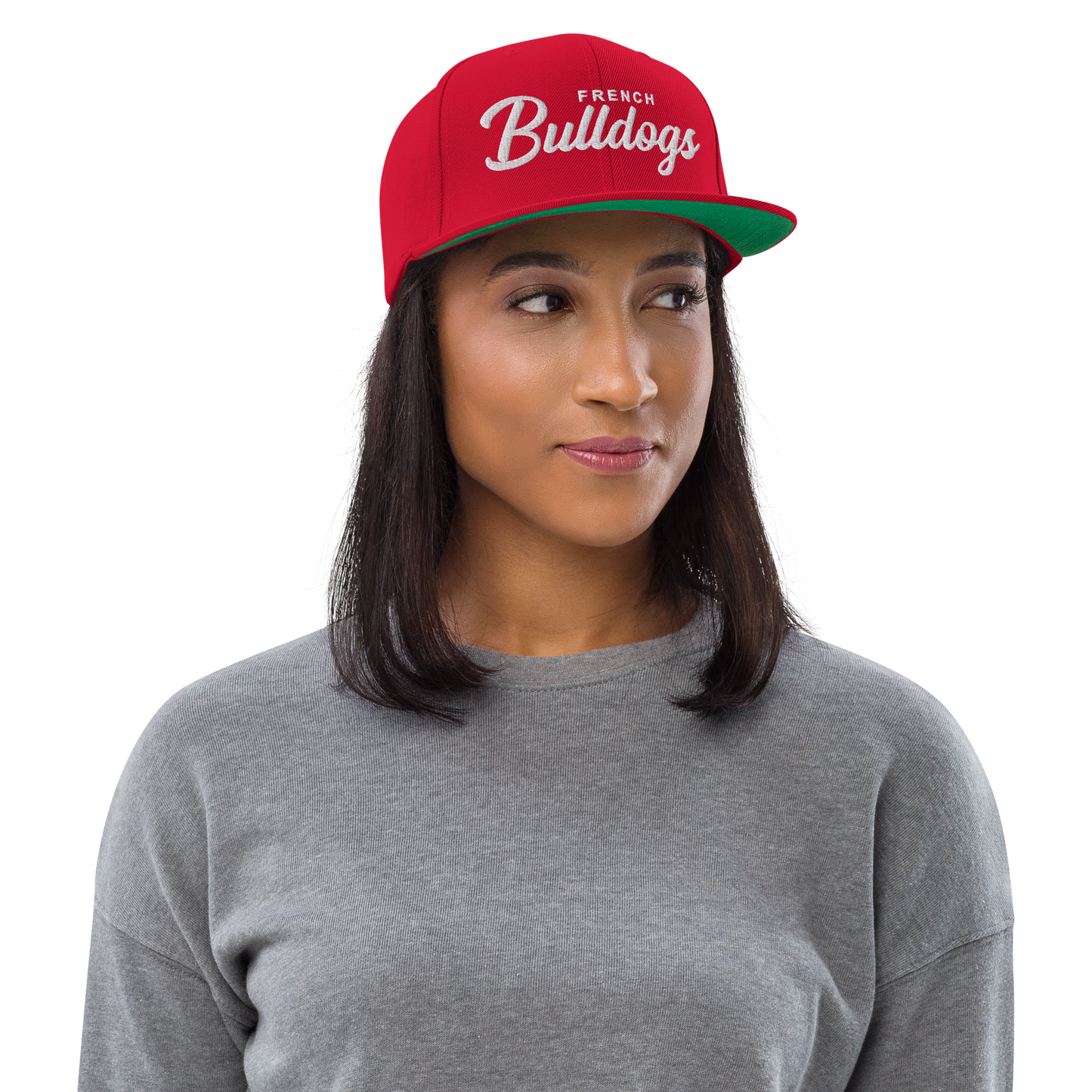 French Bulldogs Retro Snapback, Embroidered Print