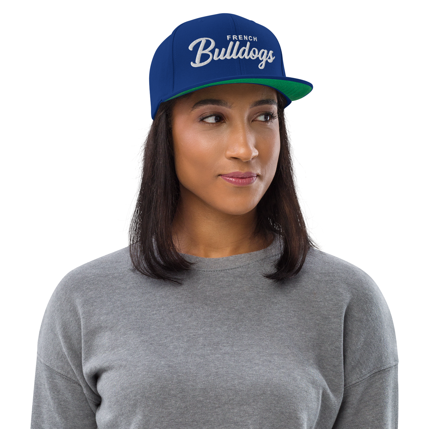 French Bulldogs Retro Snapback, Embroidered Print