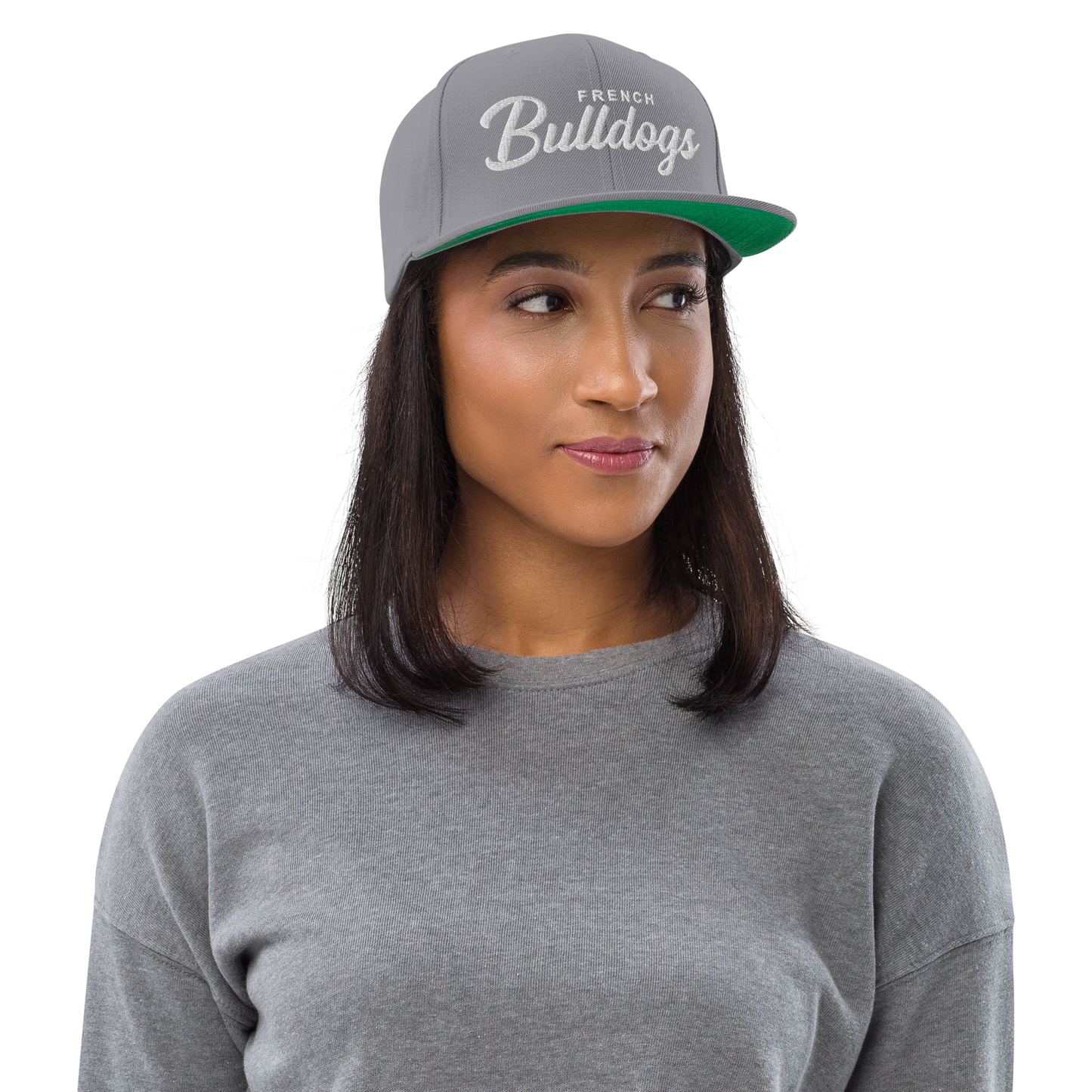 French Bulldogs Retro Snapback, Embroidered Print