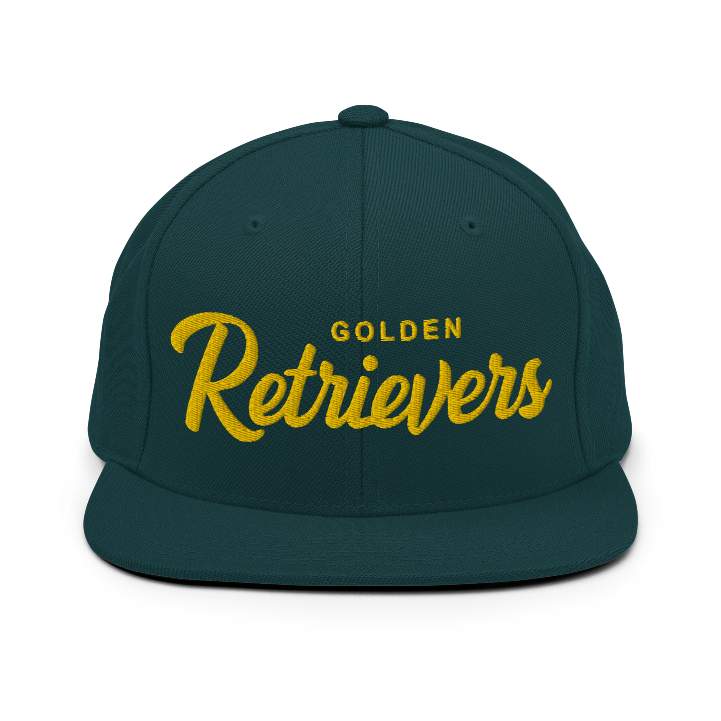 Golden Retrievers Retro Snapback, Embroidered Print