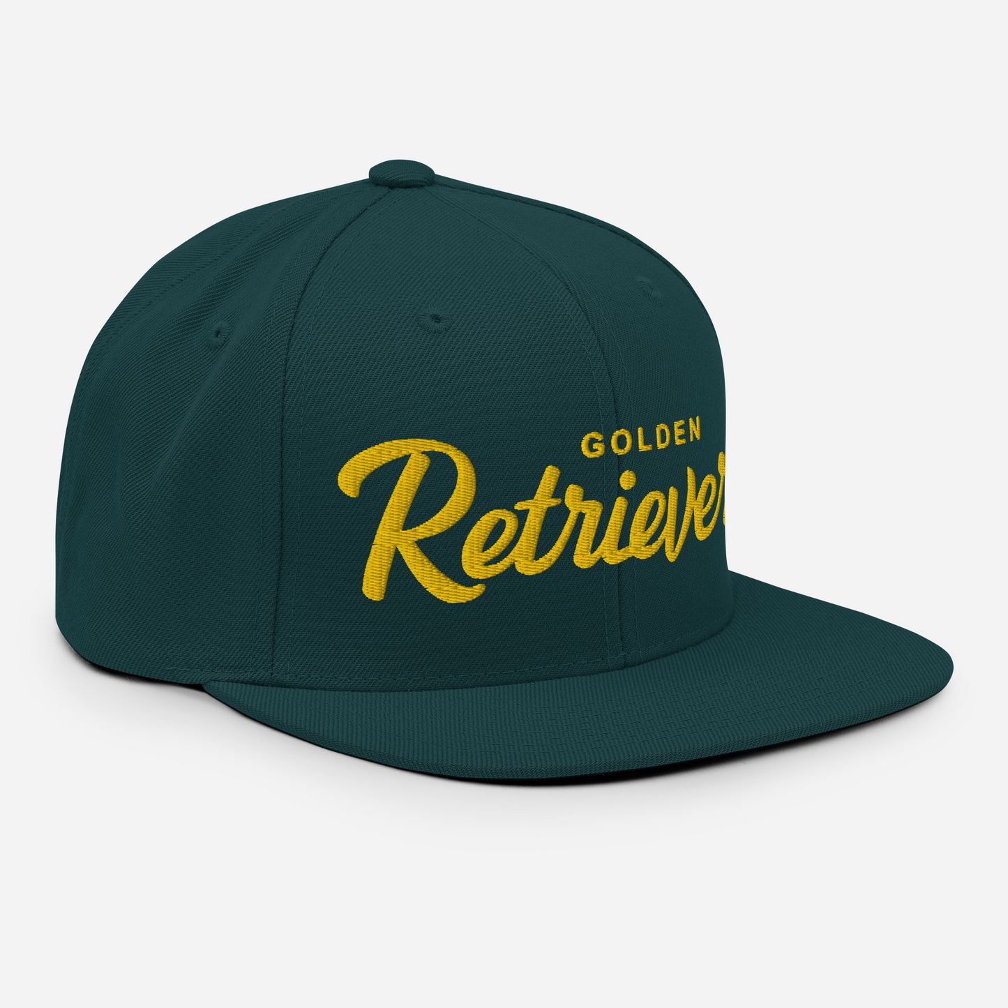 Golden Retrievers Retro Snapback, Embroidered Print